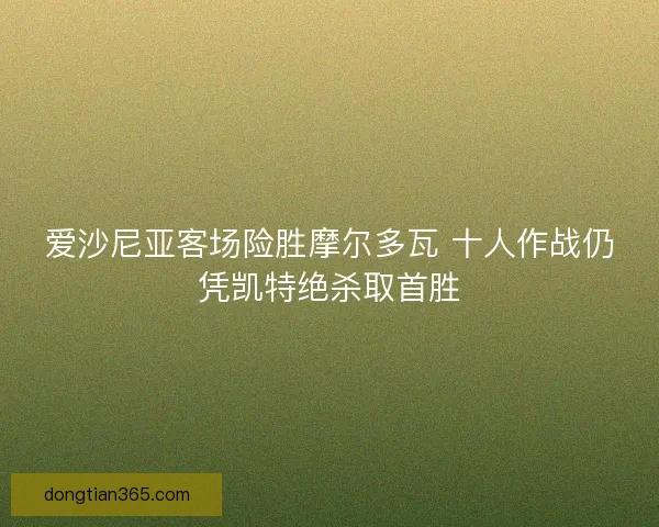 爱沙尼亚客场险胜摩尔多瓦 十人作战仍凭凯特绝杀取首胜